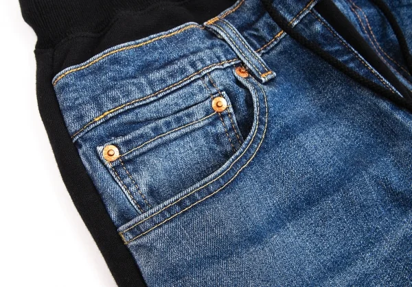 ジュンヤワタナベ マン コムデギャルソン×リーバイスJUNYA WATANABE MAN COMME des GARCONS×Levi's デニムドッキングスウェットパンツ ブルー黒S K-127386_004