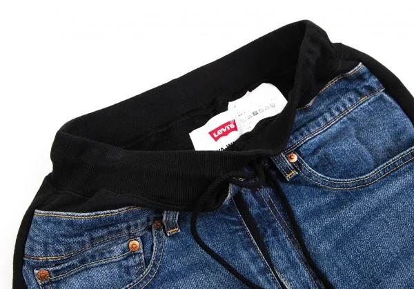 ジュンヤワタナベ マン コムデギャルソン×リーバイスJUNYA WATANABE MAN COMME des GARCONS×Levi's デニムドッキングスウェットパンツ ブルー黒S K-127386_005