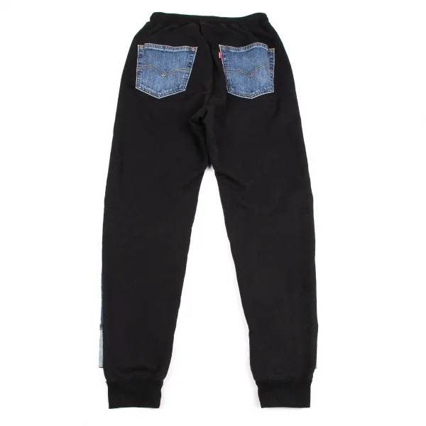 ジュンヤワタナベ マン コムデギャルソン×リーバイスJUNYA WATANABE MAN COMME des GARCONS×Levi's デニムドッキングスウェットパンツ ブルー黒S K-127386_008