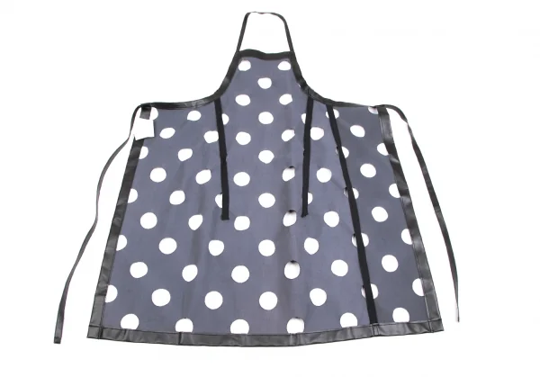 ブラックコムデギャルソンBLACK COMME des GARCONS フェイクレザーパンチホールデザインエプロン 黒S K-127391_009