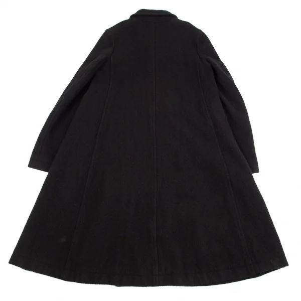 コムコム コムデギャルソンCOMME des GARCONS ウールダブルボタンロングコート 黒S K-127394_014