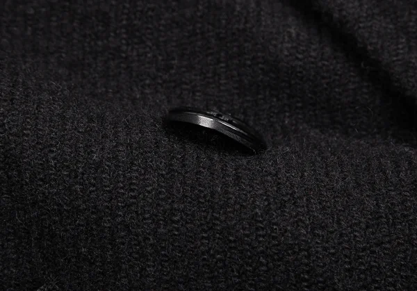 コムコム コムデギャルソンCOMME des GARCONS ウールダブルボタンロングコート 黒S K-127394_007