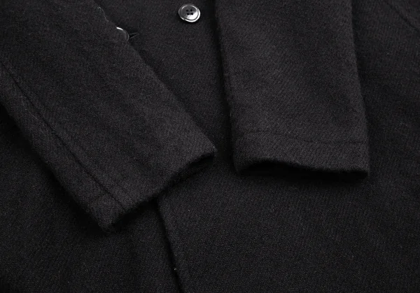 コムコム コムデギャルソンCOMME des GARCONS ウールダブルボタンロングコート 黒S K-127394_009