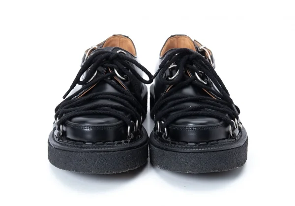 コムデギャルソン オムプリュス×ジョージコックスCOMME des GARCONS HOMME PLUS×GEORGE COX クリーパーラバーソールレザーストラップシューズ 黒6(26cm位) K-127401_002