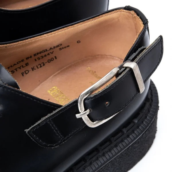 コムデギャルソン オムプリュス×ジョージコックスCOMME des GARCONS HOMME PLUS×GEORGE COX クリーパーラバーソールレザーストラップシューズ 黒6(26cm位) K-127401_004