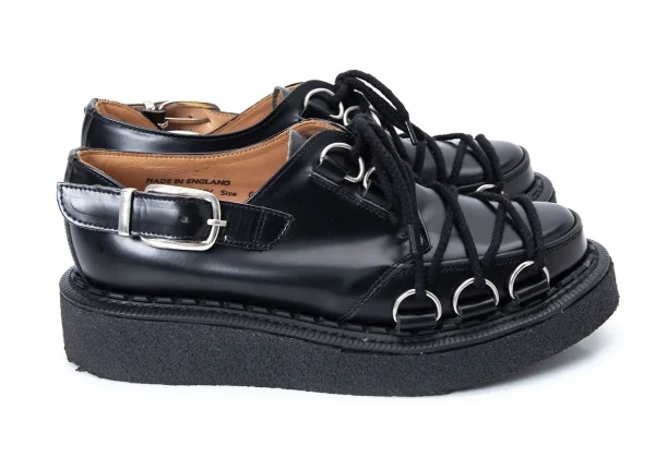 コムデギャルソン オムプリュス×ジョージコックスCOMME des GARCONS HOMME PLUS×GEORGE COX クリーパーラバーソールレザーストラップシューズ 黒6(26cm位) K-127401_006