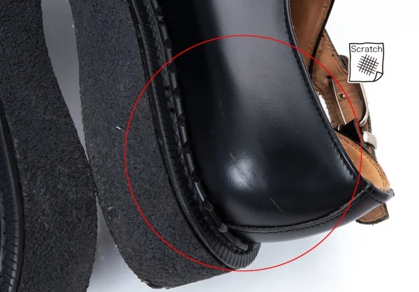 コムデギャルソン オムプリュス×ジョージコックスCOMME des GARCONS HOMME PLUS×GEORGE COX クリーパーラバーソールレザーストラップシューズ 黒6(26cm位) K-127401_009