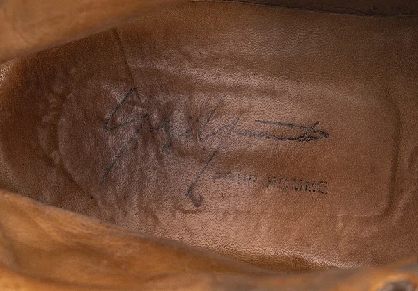 ヨウジヤマモト プールオムYohji Yamamoto POUR HOMME タイヤソールレザーモンキーブーツ 黒26.5位 K-127404_010