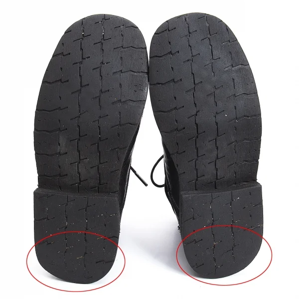 ヨウジヤマモト プールオムYohji Yamamoto POUR HOMME タイヤソールレザーモンキーブーツ 黒26.5位 K-127404_005