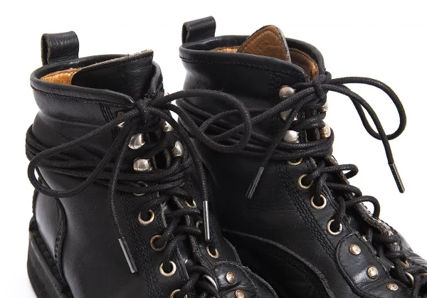 ヨウジヤマモト プールオムYohji Yamamoto POUR HOMME タイヤソールレザーモンキーブーツ 黒26.5位 K-127404_009