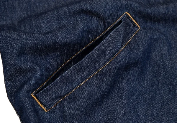 REMI RELIEF Cotton Fringe Long Sleeve Denim Shirt K-127406_009