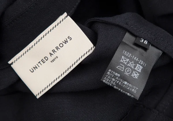 ユナイテッドアローズUNITED ARROWS トリアセテートレーヨンドルマンスリーブダブルジャケット 紺38 K-127407_012