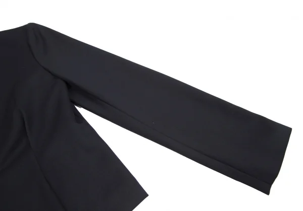 ヨーコチャンYOKO CHAN ウールギャバノーカラージャケット 紺38 K-127410_005