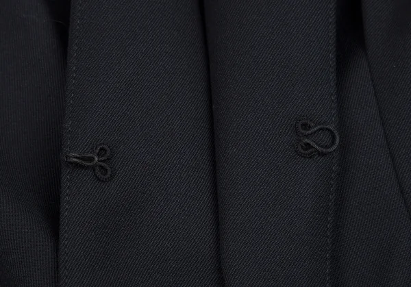 ヨーコチャンYOKO CHAN ウールギャバノーカラージャケット 紺38 K-127410_008