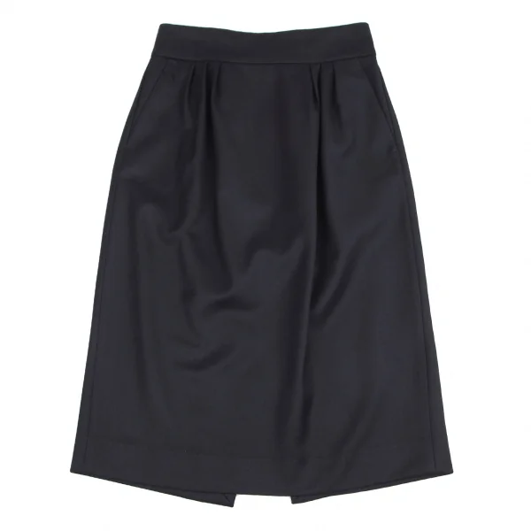YOKO CHAN Wool Gabardine Tuck Skirt K-127411_002