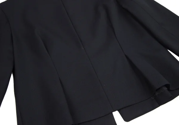 YOKO CHAN Wool Gabardine Collarless Jacket & Skirt K-127412_009