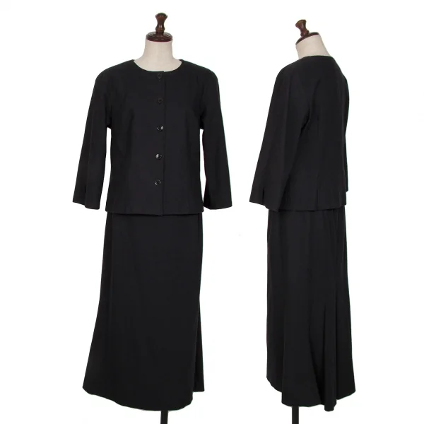 yoshie inaba Wool Cashmere Blend Pleated Skirt K-127414_010