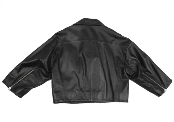 エレンディークELENDEEK ワイドシルエットレザーライダースジャケット 黒1 K-127416_012