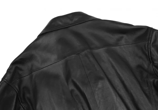 エレンディークELENDEEK ワイドシルエットレザーライダースジャケット 黒1 K-127416_013
