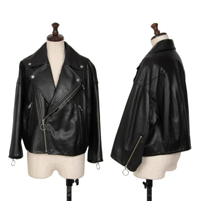 ELENDEEK Wide Width Sheep Leather Motorcycle Jacket