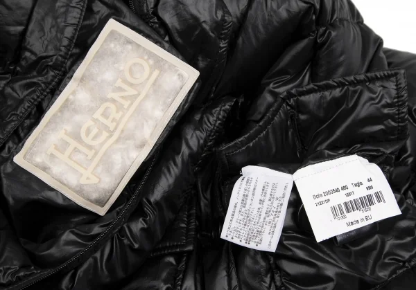 ヘルノHERNO Bolla フロントレイヤードポリダウンジャケット 黒44 K-127417_016