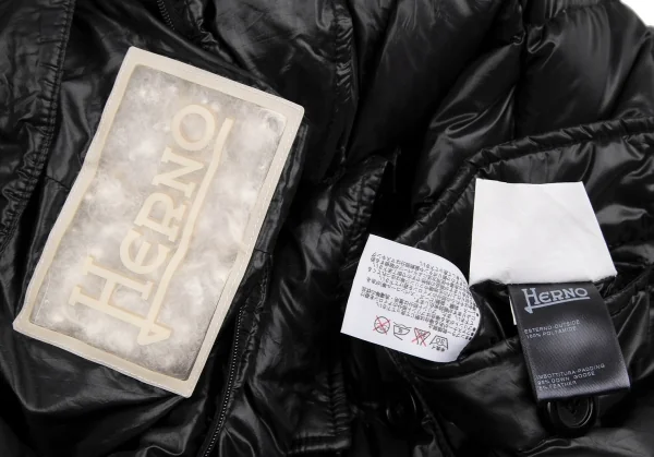 ヘルノHERNO Bolla フロントレイヤードポリダウンジャケット 黒44 K-127417_017
