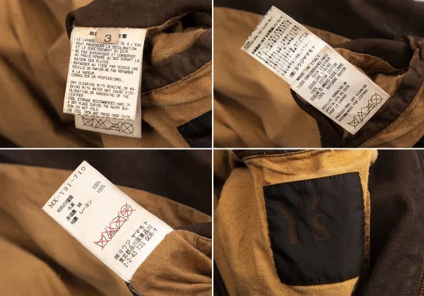 ワイズフォーメンY's for men イタリアンレザーシングルライダース