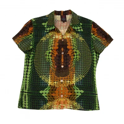 Jean-Paul GAULTIER CLASSIQUE Psychedelic Printed Rayon Shirt