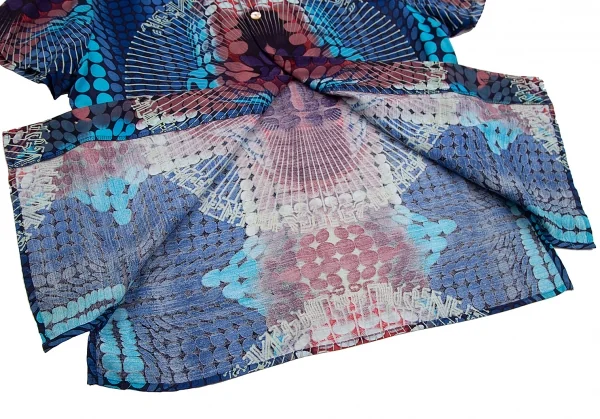 Jean-Paul GAULTIER CLASSIQUE Psychedelic Printed Rayon Shirt K-127423_011