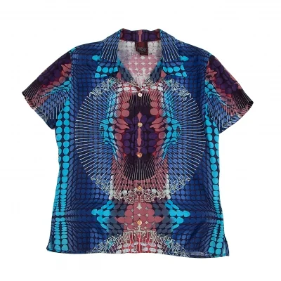 Jean-Paul GAULTIER CLASSIQUE Psychedelic Printed Rayon Shirt