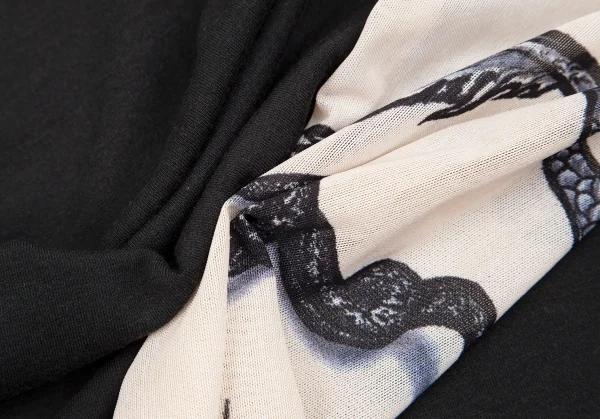 Jean-Paul GAULTIER HOMME Dragon Printed Mesh Sleeves T Shirt K-127426_014