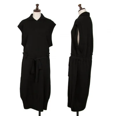 YOSHIE INABA L'EQUIPE Wool Waist String Knit Dress