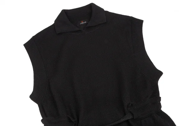 YOSHIE INABA L'EQUIPE Wool Waist String Knit Dress K-127432_003