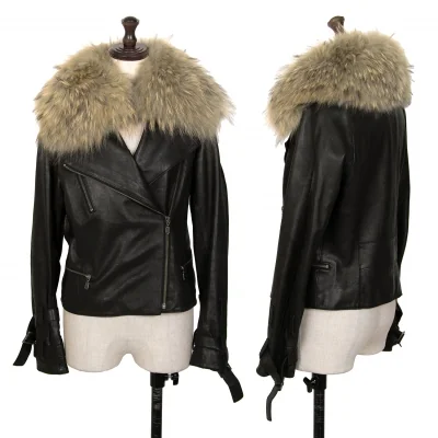 YOSHIE INABA L'EQUIPE Fur Leather Motorcycle Jacket