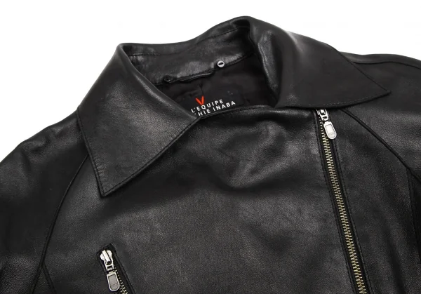 YOSHIE INABA L'EQUIPE Fur Leather Motorcycle Jacket K-127435_005