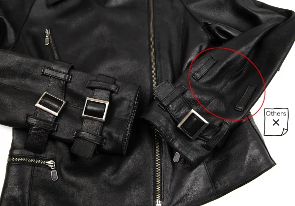 YOSHIE INABA L'EQUIPE Fur Leather Motorcycle Jacket K-127435_007