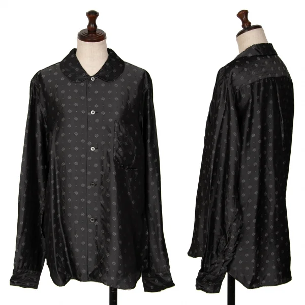 BLACK COMME des GARCONS Geometric Jacquard Shirt Black M K-127469_001