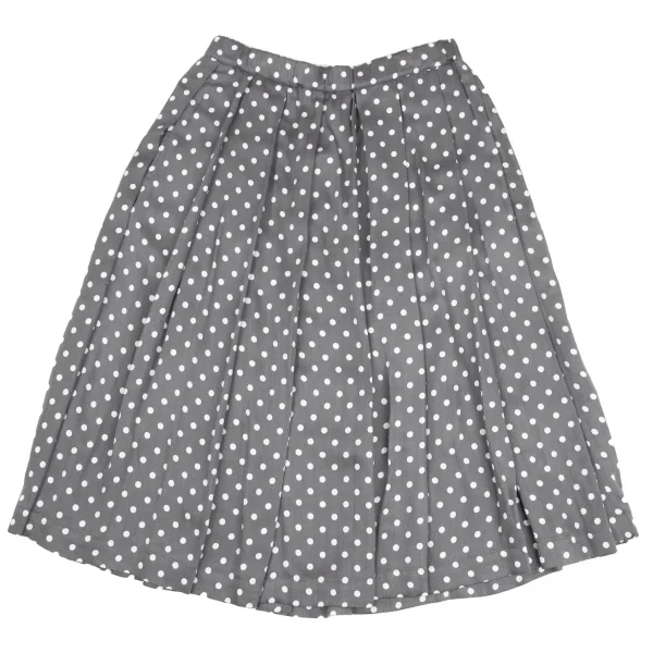 BLACK COMME des GARCONS Dot Printed Pleats Skirt K-127471_002