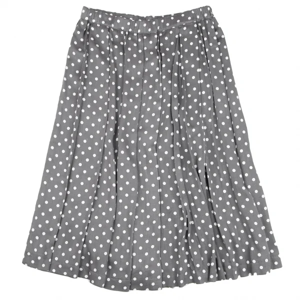 BLACK COMME des GARCONS Dot Printed Pleats Skirt K-127471_008