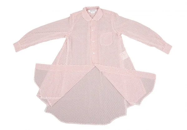 COMME des GARCONS Poly Round Collar Dot Long Shirt K-127472_010
