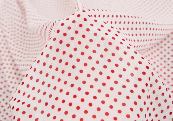 COMME des GARCONS Poly Round Collar Dot Long Shirt K-127472_012