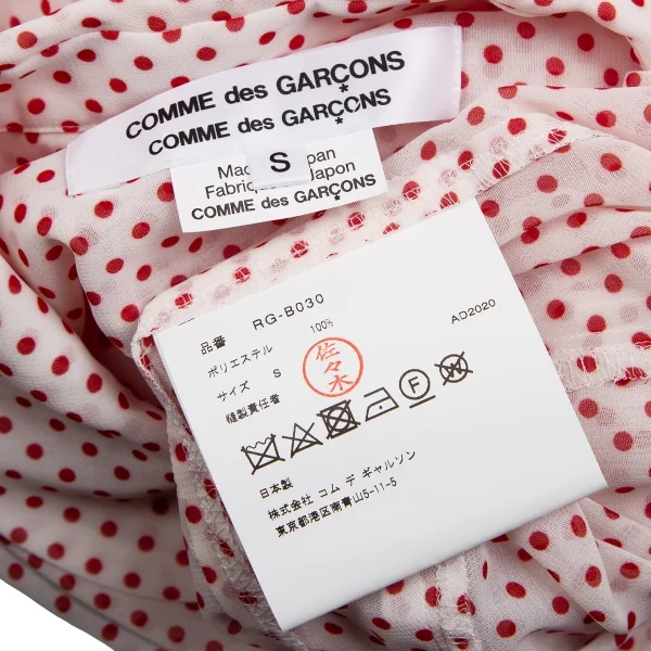 COMME des GARCONS Poly Round Collar Dot Long Shirt K-127472_015