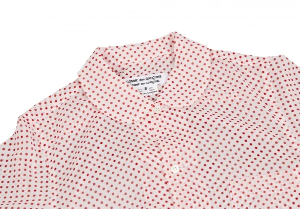 COMME des GARCONS Poly Round Collar Dot Long Shirt K-127472_004