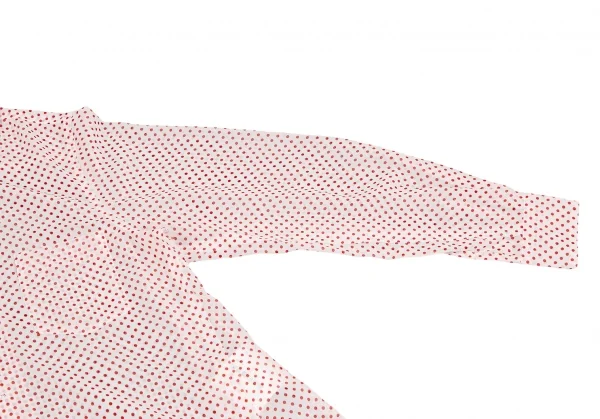 COMME des GARCONS Poly Round Collar Dot Long Shirt K-127472_006