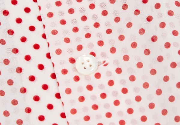 COMME des GARCONS Poly Round Collar Dot Long Shirt K-127472_008