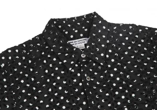 COMME des GARCONS Cotton Dot Floral Hole Design Shirt K-127474_004