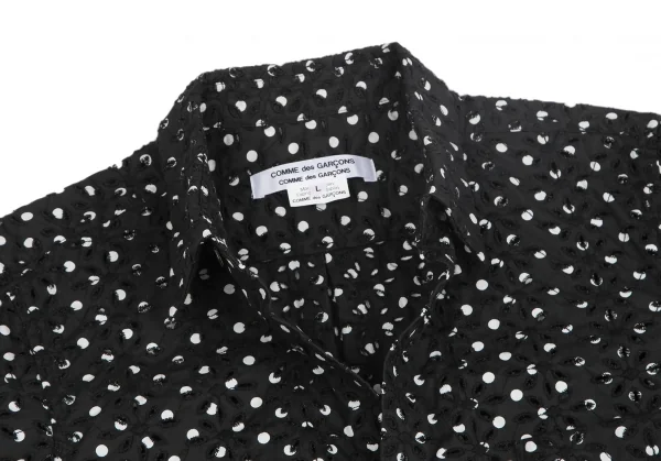COMME des GARCONS Cotton Dot Floral Hole Design Shirt K-127474_005