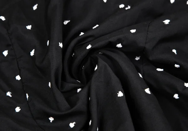 コムコム コムデギャルソンCOMME des GARCONS ポリドットエンブロイダリーシャツ 黒白L K-127475_014