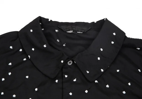 コムコム コムデギャルソンCOMME des GARCONS ポリドットエンブロイダリーシャツ 黒白L K-127475_006