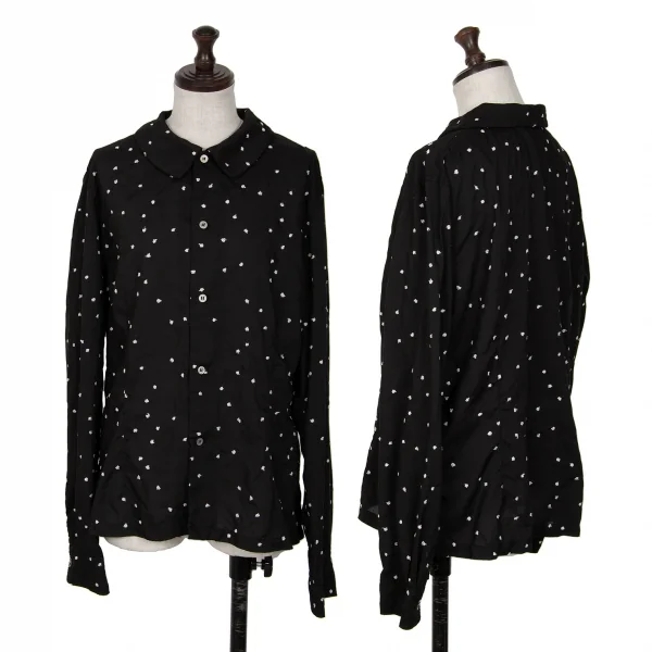 コムコム コムデギャルソンCOMME des GARCONS ポリドットエンブロイダリーセットアップ 黒白L・S K-127477_002